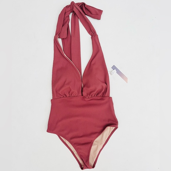 Molybell Other - MOLYBELL One Piece Swimsuits Women High Waisted Bathing Suit Monokini NEW M rose